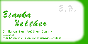 bianka welther business card